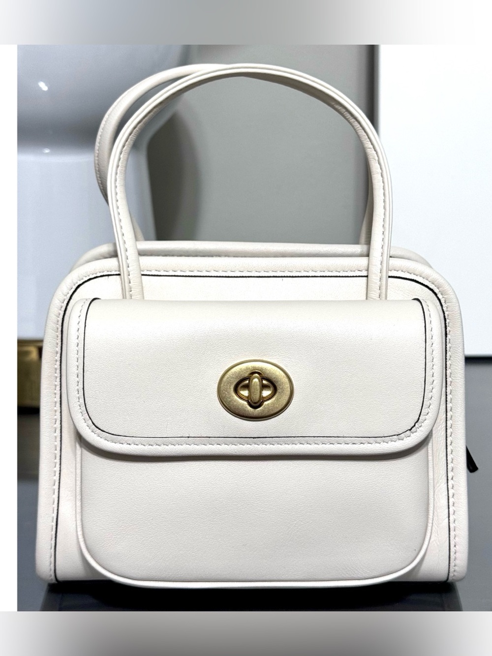 COACH Safari Tote Crossbody Bag, CHALK - Picture 3 of 11